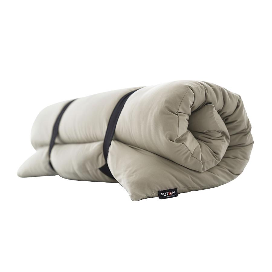 Futón portátil de algodón con funda desenfundable color