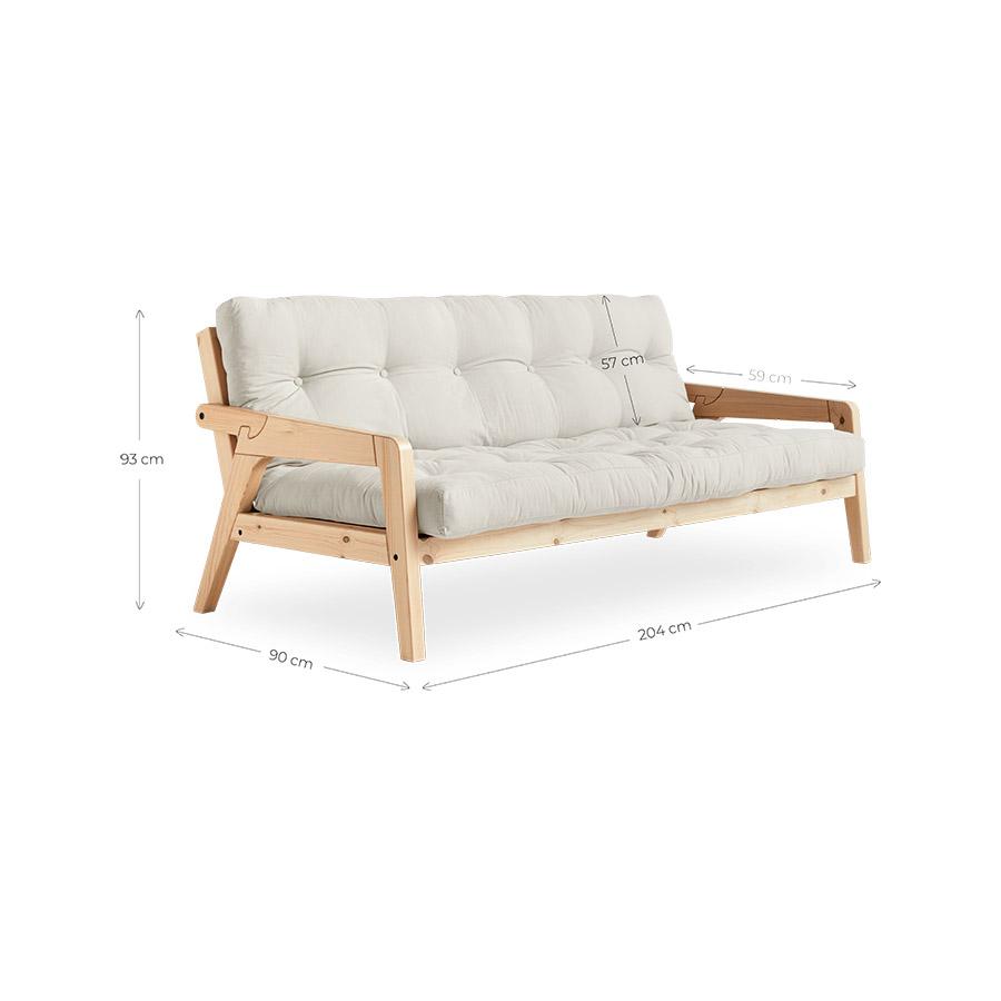 Sofa Cama Grab en madera oscura