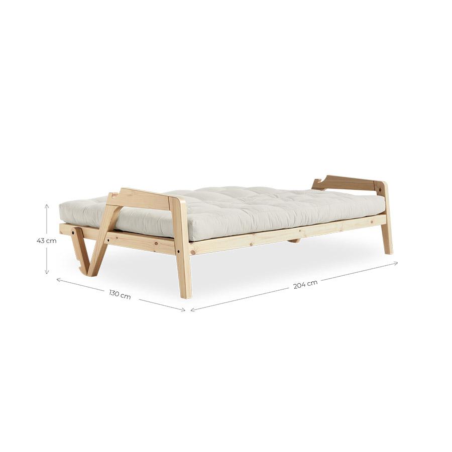 Sofa Cama Grab en madera oscura