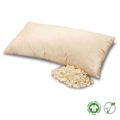 La almohada de copos de látex Baumberger está formada por copos de látex hechos de espuma de látex 100% natural. Es resistente, suave y elástica, y se puede moldear de forma individual adaptándola perfectamente al cuello