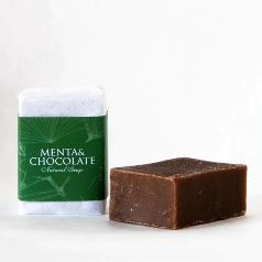Jabón natural de menta y chocolate