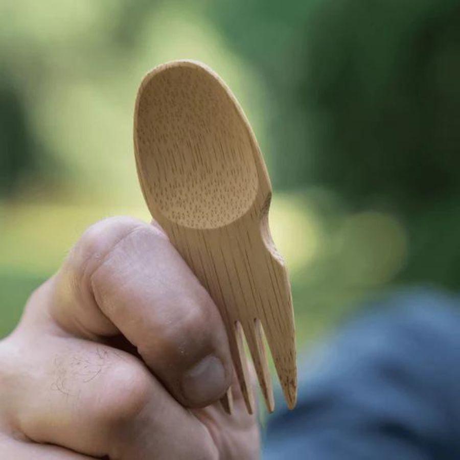 Sporks cubierto de bambú