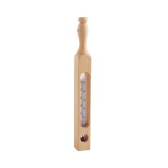 Este termómetro de baño está fabricado en madera de haya aceitada sin ningún tipo de tratamiento químico (barnices, etc.). 
