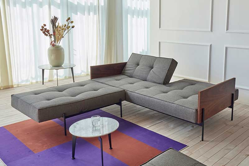 Elige tu sofá cama con chaise longe y madera sostenible