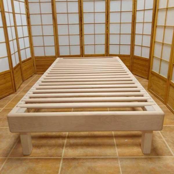 cama individual de madera de haya sostenible 