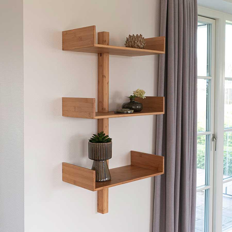 Estante de pared de madera