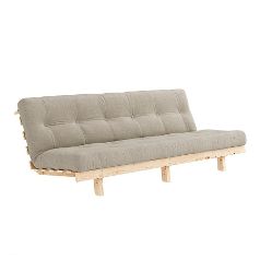 Sofá cama Lean de madera natural de tala controlada