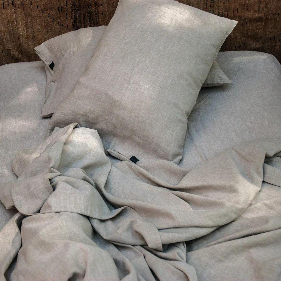 Juego de cama de lino natural rústico