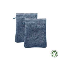 Pack de 2 manoplas de algodón orgánico Barcelona azules
