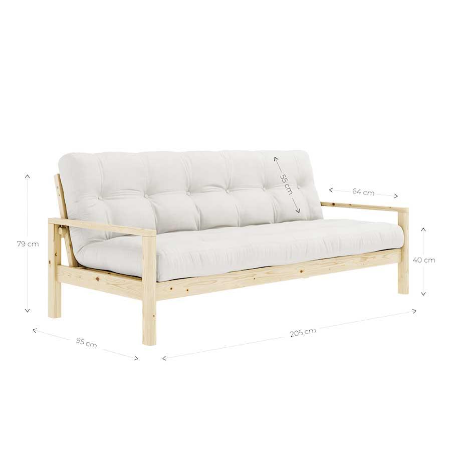 Sofa Cama Knob lacado natural