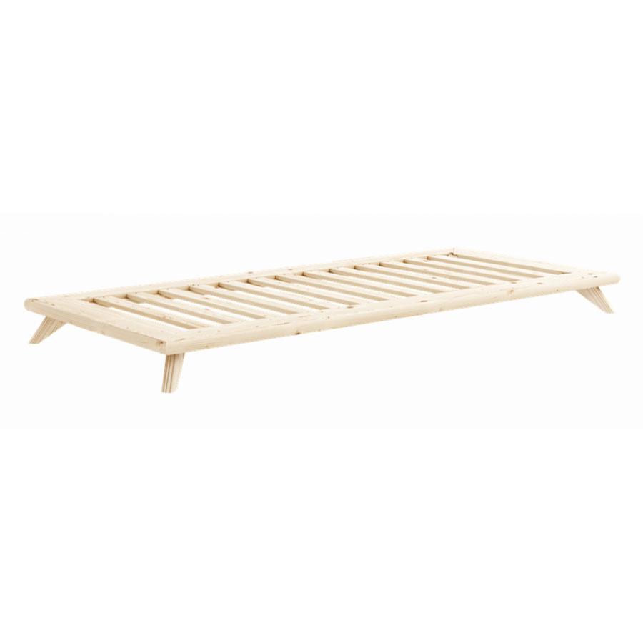 cama individual ecológica de madera natural