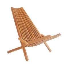 Silla plegable de madera de teca Calero exterior